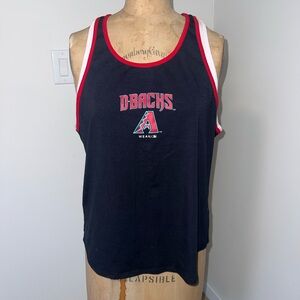 Arizona D-Backs Black Tank Top with Red Trim